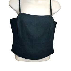 Bebe Black Square Neck Cami Top – Women’s Size 8, Made in USA